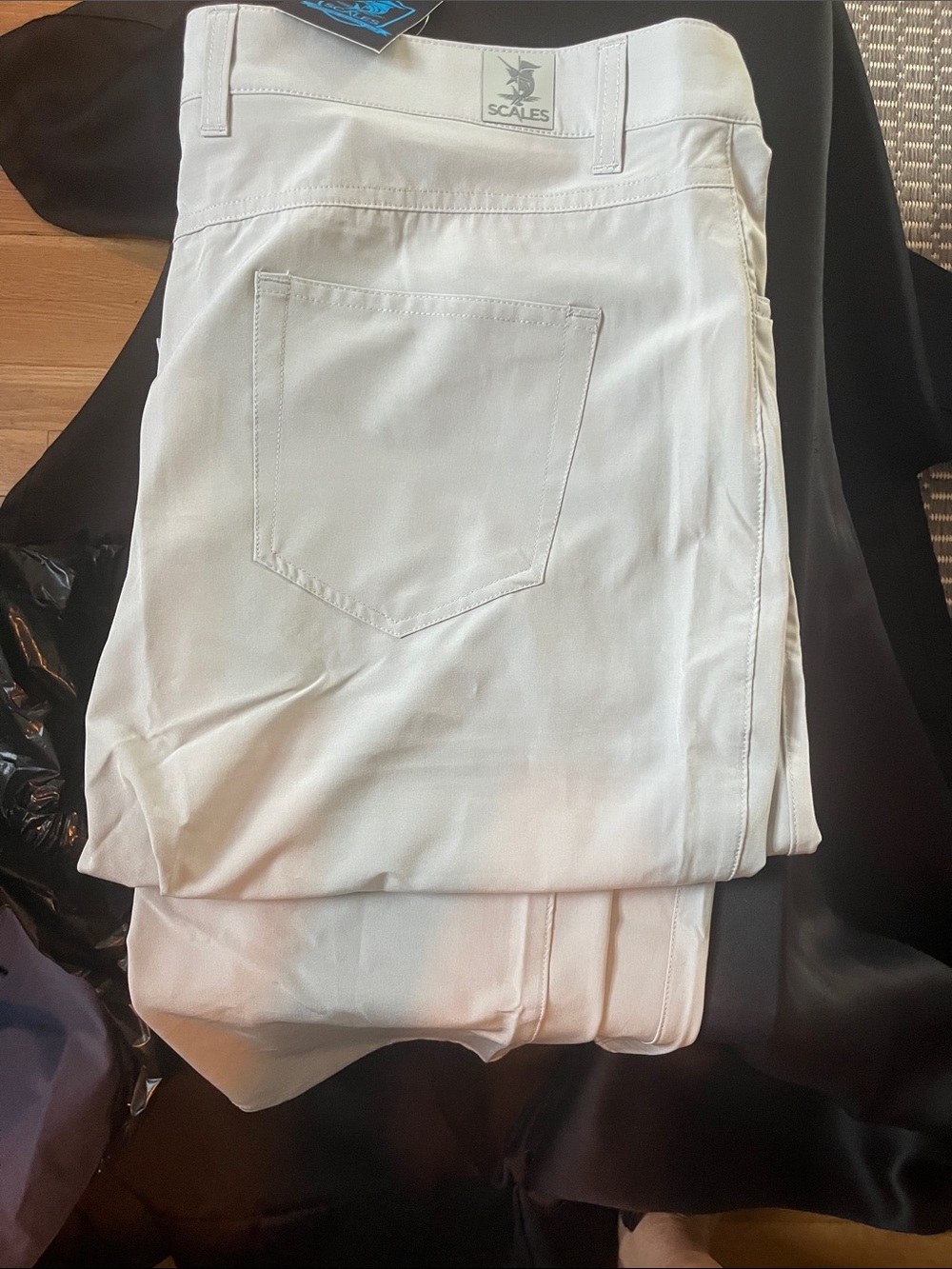 Scales light gray Performance Pants - Back Pockets Detail all tides brand new